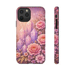 Lilac Quartz Garden Phone Case — Pink Floral Gemstone iPhone Cover