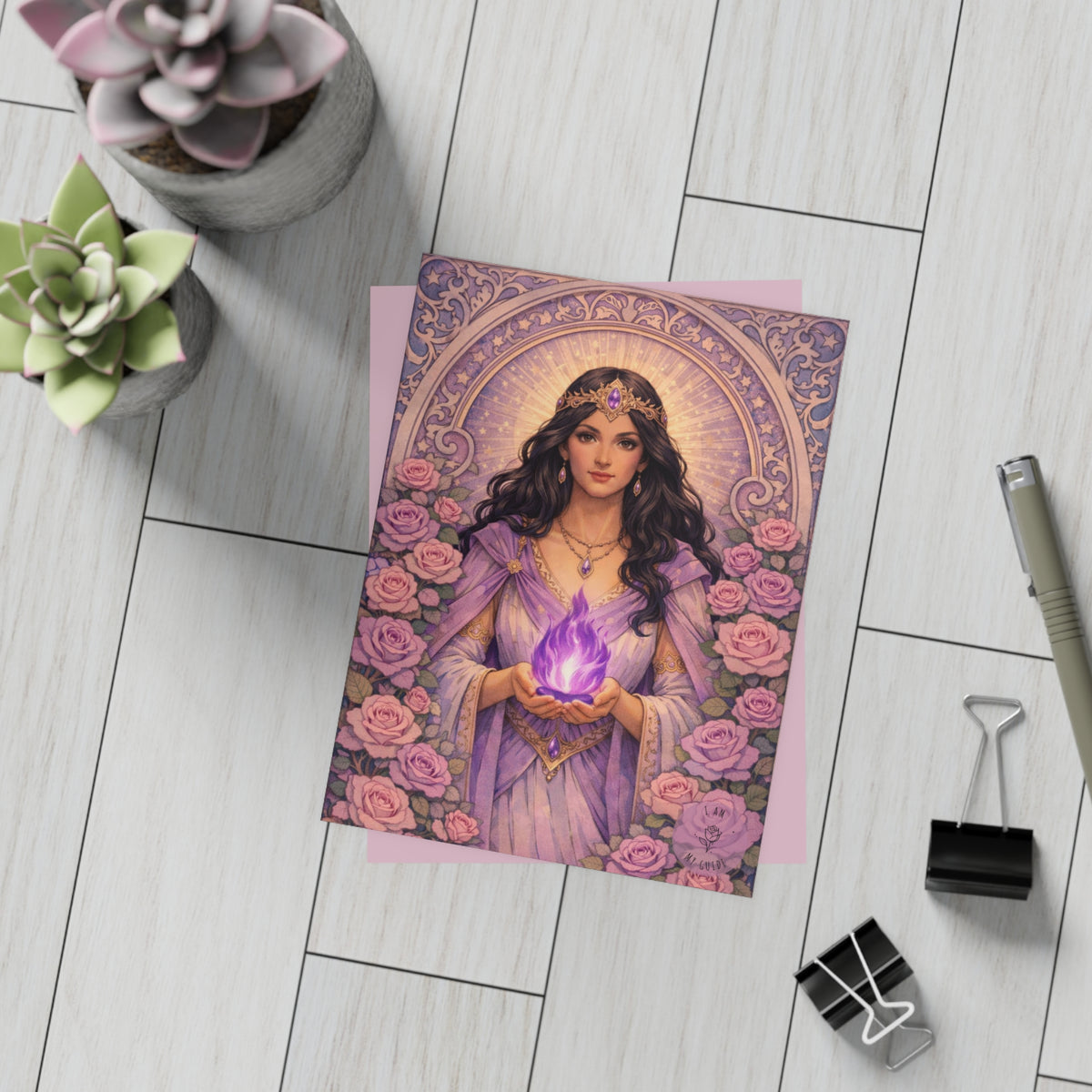 Master Portia Postcard Bundles (envelopes included) - Violet Flame Postcard