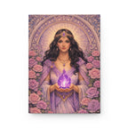 Master Portia Mystic Rose Violet Flame Hardcover Journal (Lined Pages)