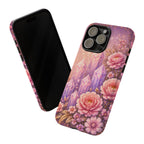 Lilac Quartz Garden Phone Case — Pink Floral Gemstone iPhone Cover
