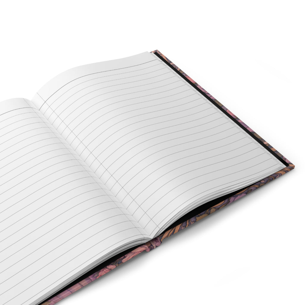 Master Portia Mystic Rose Violet Flame Hardcover Journal (Lined Pages)