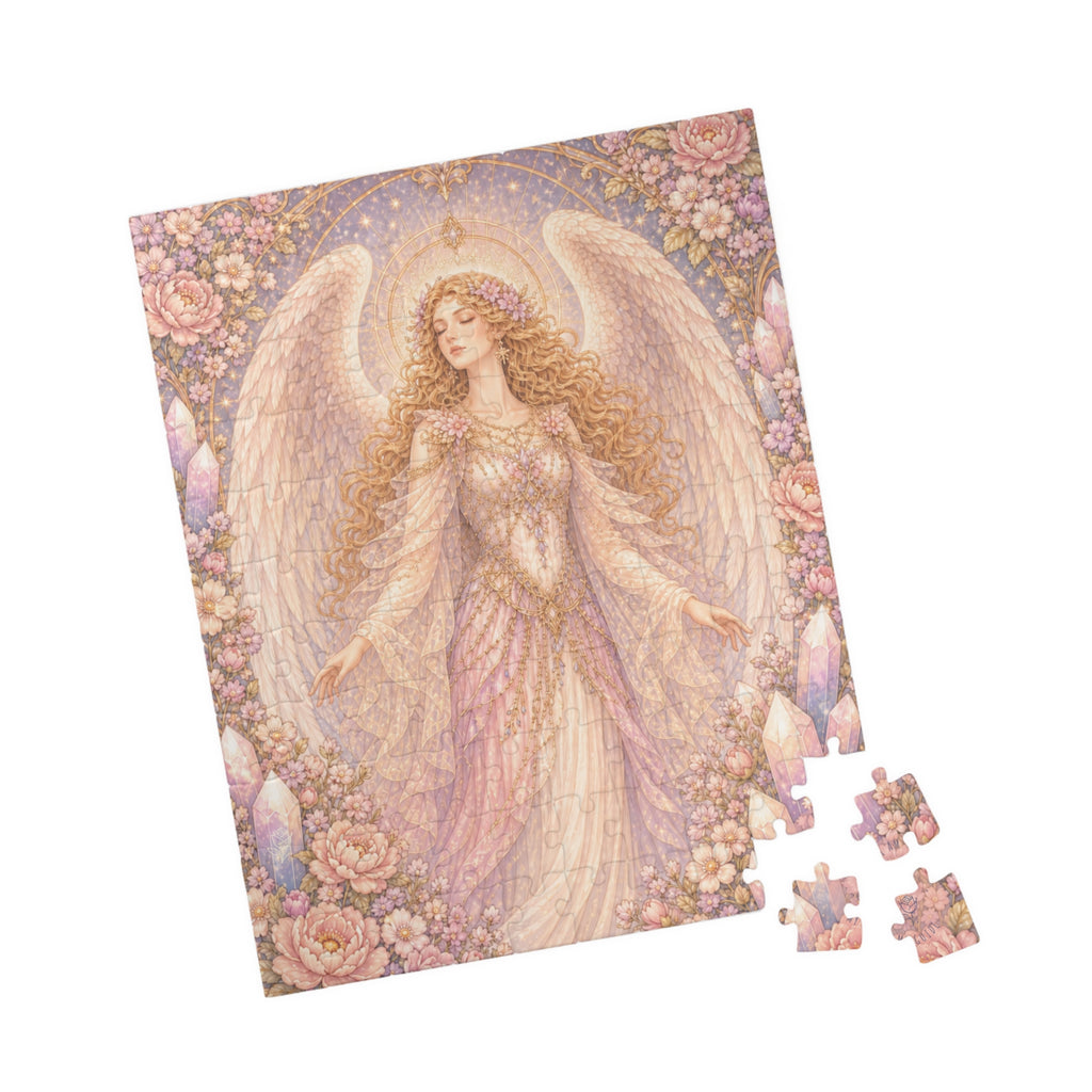 Archangel Glory (Archeia Shekinah) Puzzle — Pastel Floral Archangel Jigsaw (110/252/520 pcs)