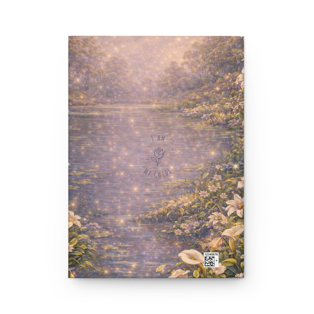 Divine Feminine - Goddess of Healing Hardcover Journal (Lined Pages) — Mystic Purple Waterfall Notebook