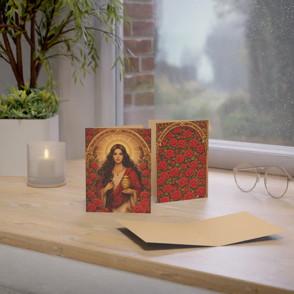 Mary Magdalene Greeting Card — Sisterhood of the Rose Artwork (Pack of 1/10/30/50)