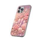 iPhone Case Lemurian Rose Crystal Garden — Sparkling Pastel Floral iPhone Cover