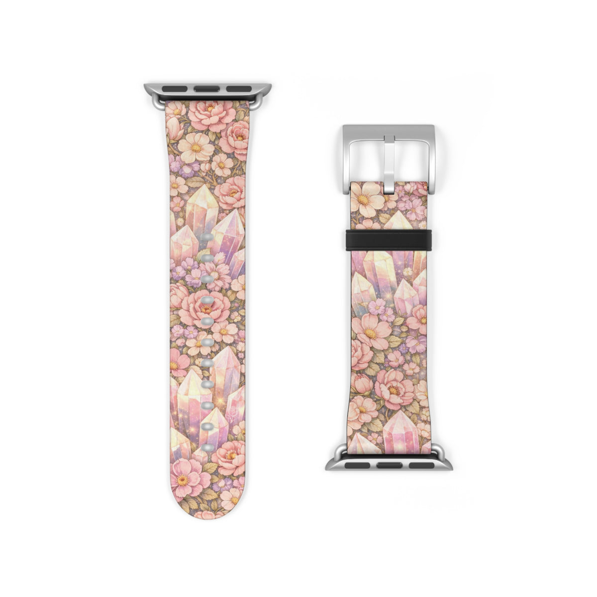 Floral Crystal Garden Watch Band — Pastel Angelical Pattern Apple Watch Strap