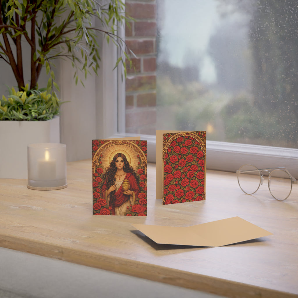 Mary Magdalene Greeting Card — Sisterhood of the Rose Artwork (Pack of 1/10/30/50)