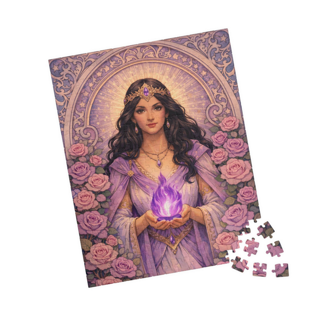 Master Portia Mystic Rose Violet Flame Puzzle — 110–520 Piece Spiritual Jigsaw