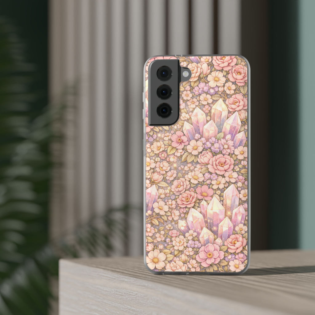 Samsung Galaxy Phone Case — Angelic Crystal Garden Clear Flexi Case