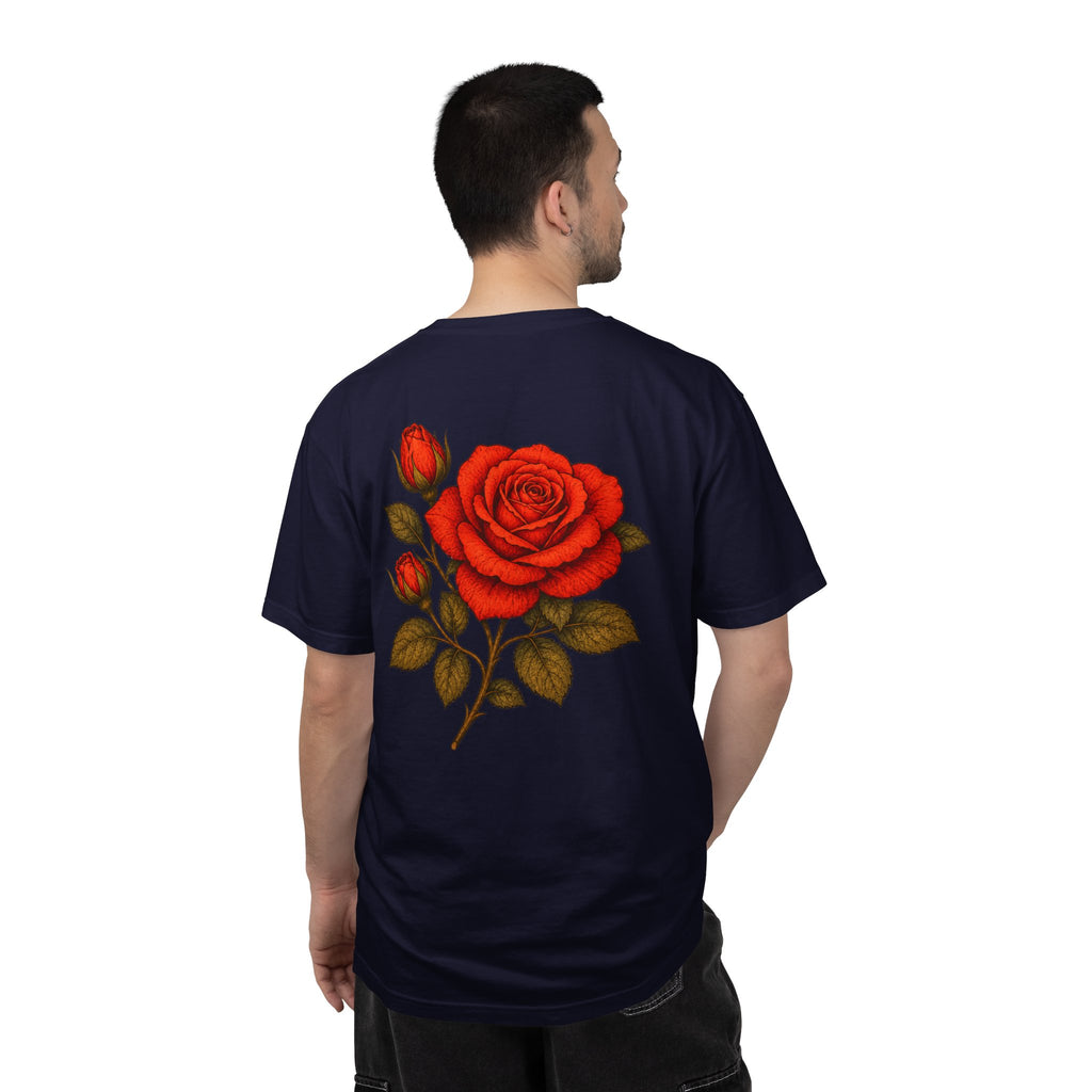 The Sisterhood of The Rose Graphic T-Shirt — Vintage Red Rose Back Print