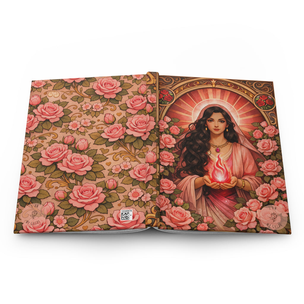Master Nada Sacred Rose Hardcover Journal (Lined Pages) — Floral Spiritual Notebook