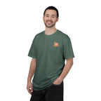 Bodhisattva Kwan Yin's Lotus Floral T-Shirt — Vintage Peach Botanical Lotus Chest + Back Graphic