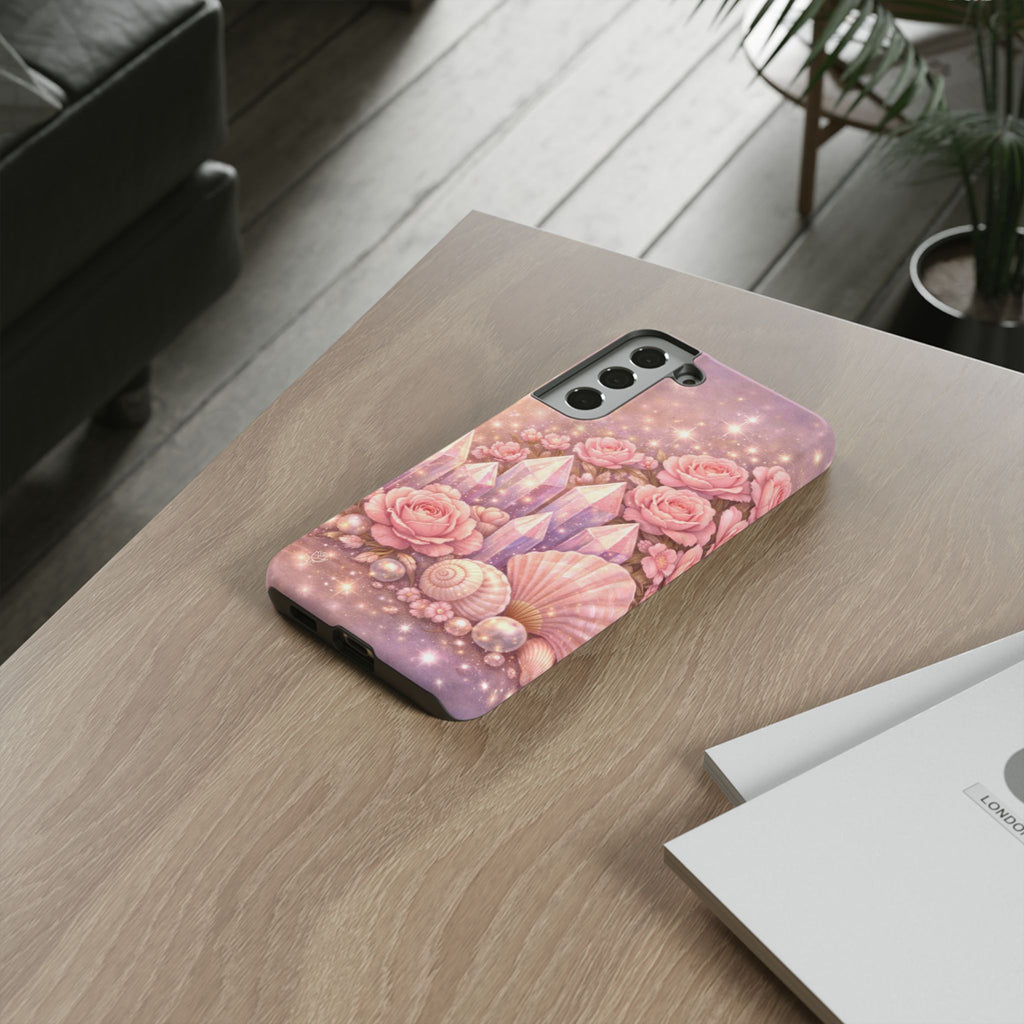Samsung Galaxy Phone Case — Lemurian Rose Crystal Garden Tough Case
