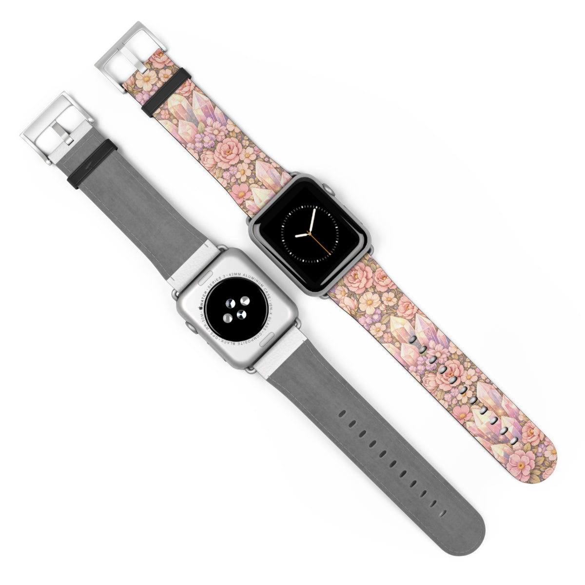 Floral Crystal Garden Watch Band — Pastel Angelical Pattern Apple Watch Strap