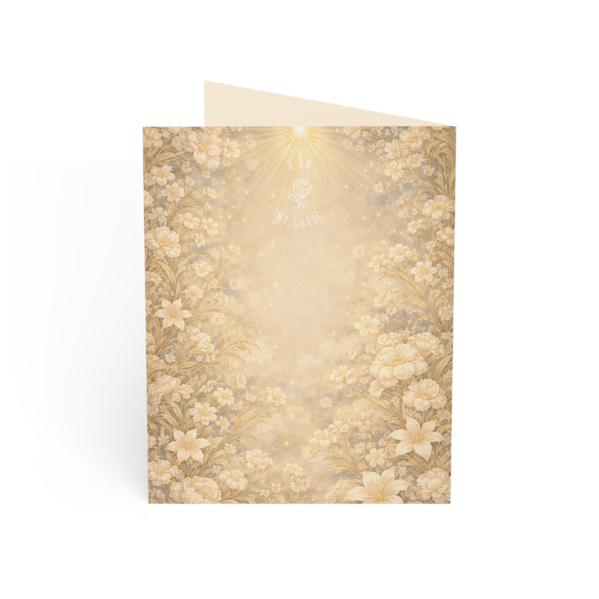 Birthday Angel Sitael Greeting Cards — Ethereal Angel Floral Blank Note Cards (Single or Pack of 10/30/50)
