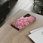 Samsung Galaxy Crystal Garden Phone Case — Pink Floral Crystal Phone Cover