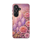 Samsung Galaxy Crystal Garden Phone Case — Pink Floral Crystal Phone Cover