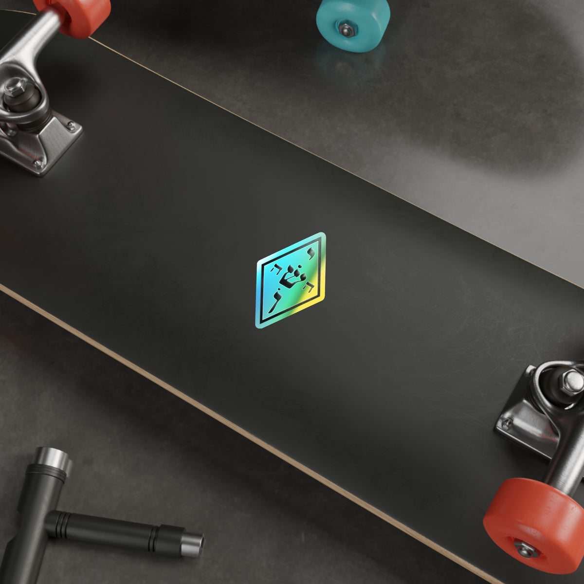 Holographic The Yoshua Radionics Symbol Die-Cut Sticker — Rainbow Sacred Geometry