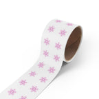 Pink Metatron's Cube Round Sticker Rolls — Sacred Geometry Labels (Pack)