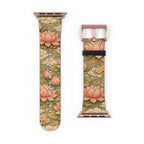 Bodhisattva Kuan Yin's Lotus Garden iWatch Band — Kwan Yin (Chenrezig) Vintage Lotus Pattern Strap for Apple Watch