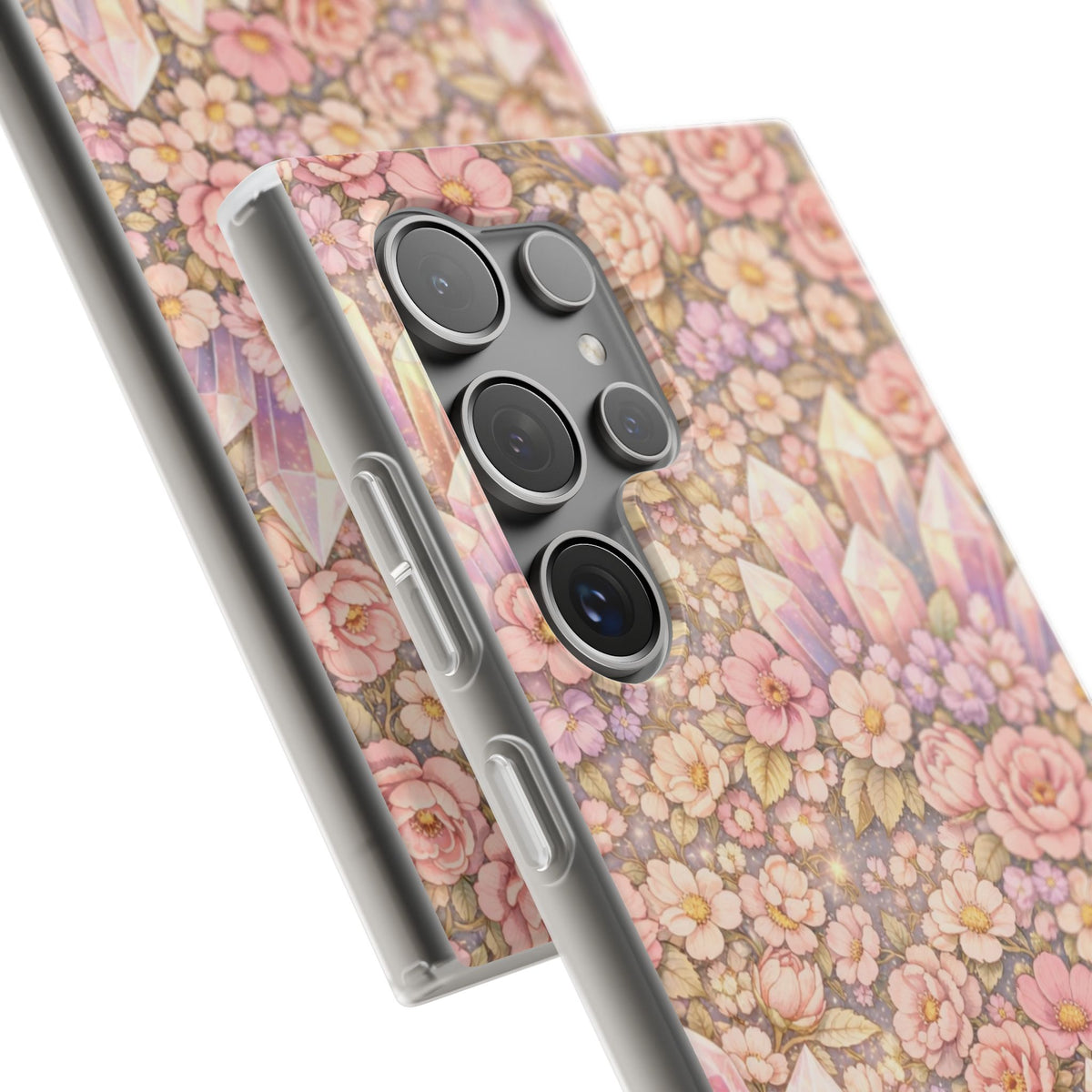 Samsung Galaxy Phone Case — Angelic Crystal Garden Clear Flexi Case