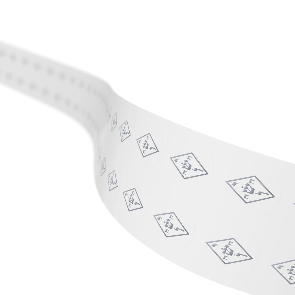Light Silver The Yoshua Radionic Symbol - Round Sticker Roll