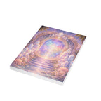 Lemurian Crystal Portal Greeting Card — Ethereal Crystal Stairway Blank Note (1/10/30/50 pcs)