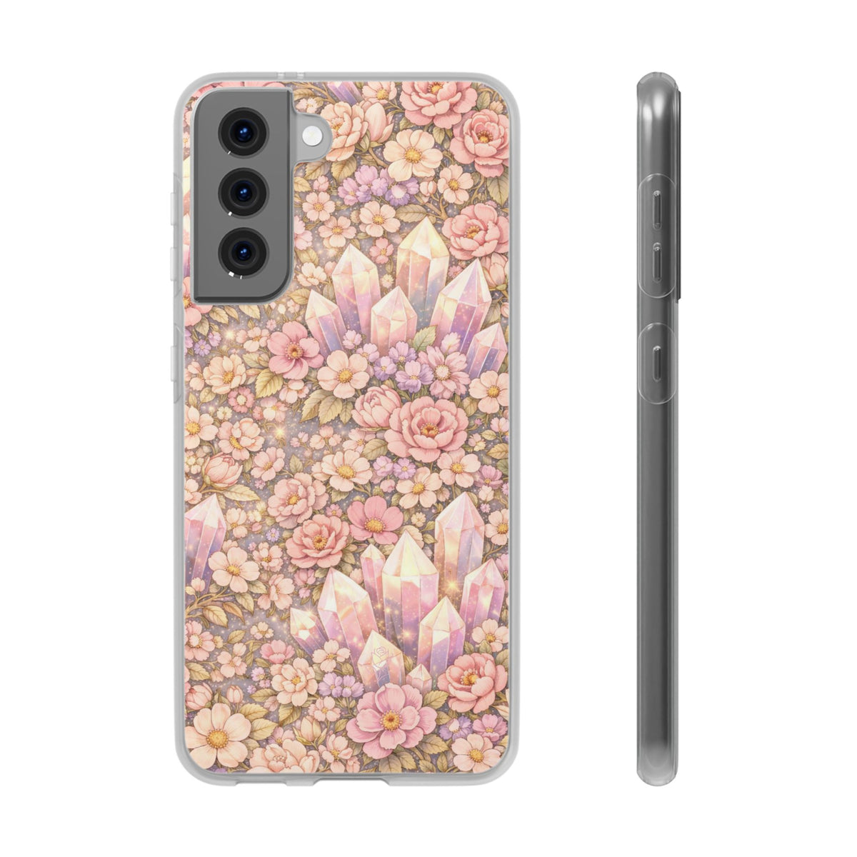 Samsung Galaxy Phone Case — Angelic Crystal Garden Clear Flexi Case