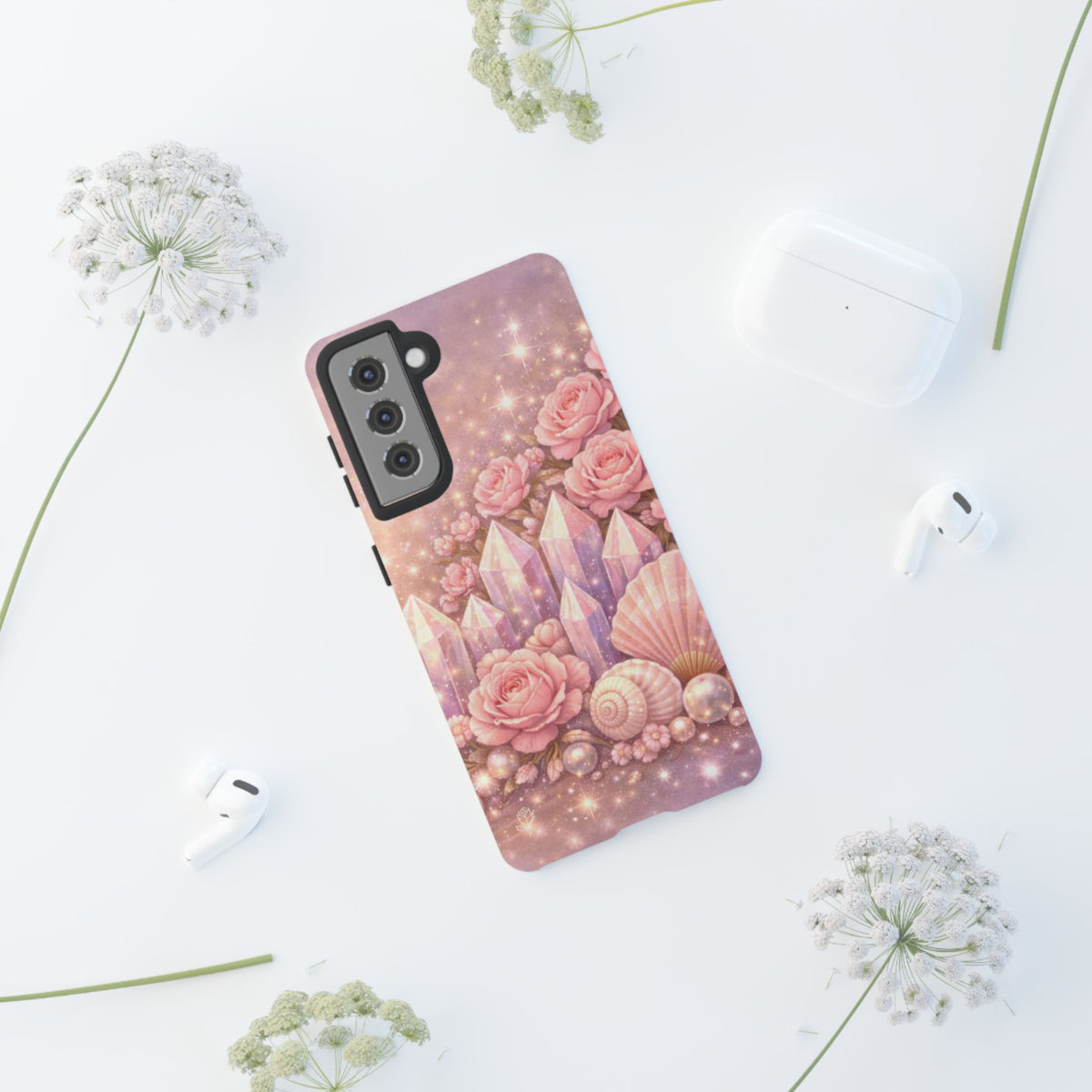 Samsung Galaxy Phone Case — Lemurian Rose Crystal Garden Tough Case