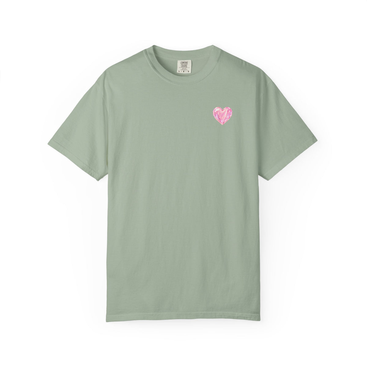 Pink Crystalline Diamond Heart T-Shirt — Crystal Heart Tee