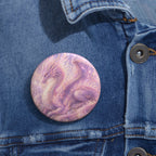 Lilac Fire Dragon Button Pin — Pastel Mystical Pinback for Jackets & Bags