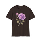 Vintage Purple Rose Floral T-Shirt — Master Portia's Rose Tee — The Sisterhood of The Rose
