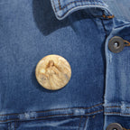 Birthday Angel Sitael Illustration Pin Button — Vintage Guardian Angel Badge