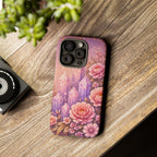 Lilac Quartz Garden Phone Case — Pink Floral Gemstone iPhone Cover