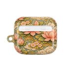 Bodhisattva Kwan Yin's Lotus AirPod Case — Vintage Botanical Pattern Protective Cover