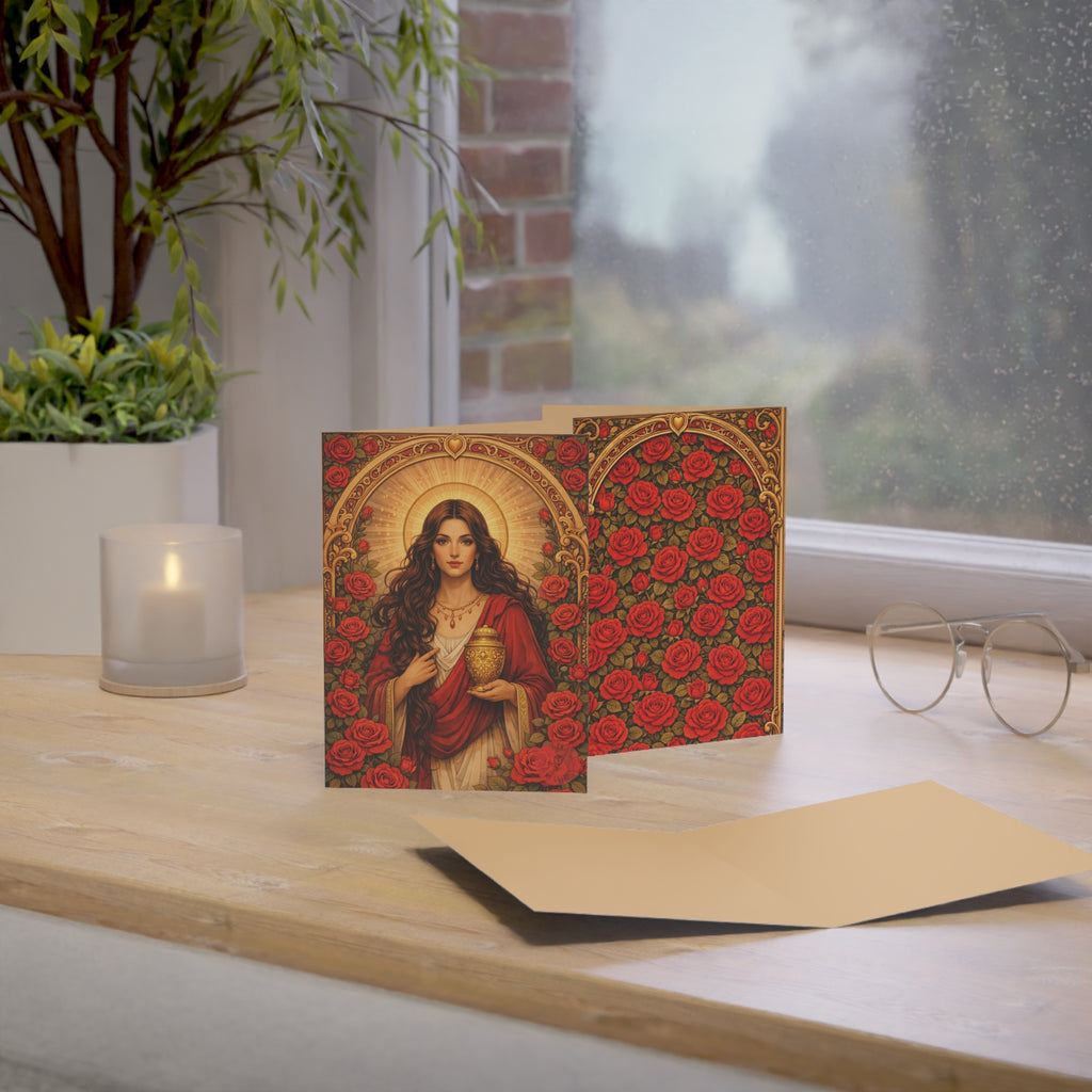 Mary Magdalene Greeting Card — Sisterhood of the Rose Artwork (Pack of 1/10/30/50)