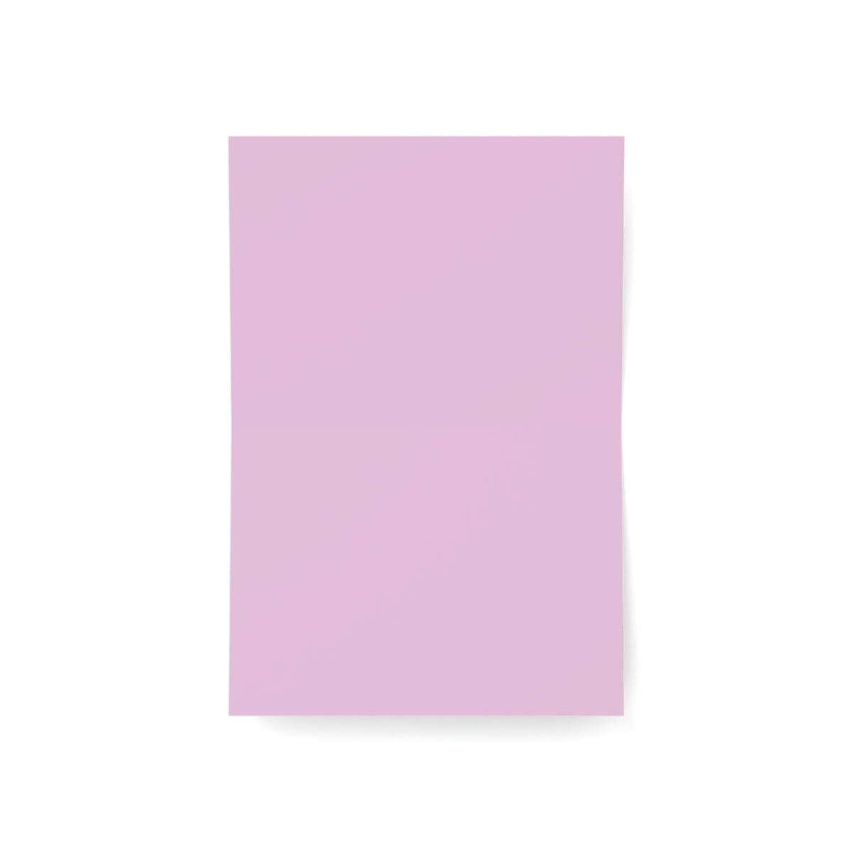 Lilac Fire Dragon Greeting Card — Pastel Floral Dragon Art Folded Note Cards (1/10/30/50-pack)