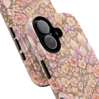 iPhone Case — Angelic Crystal Garden Phone Case — Pink Floral Quartz Protective Cover