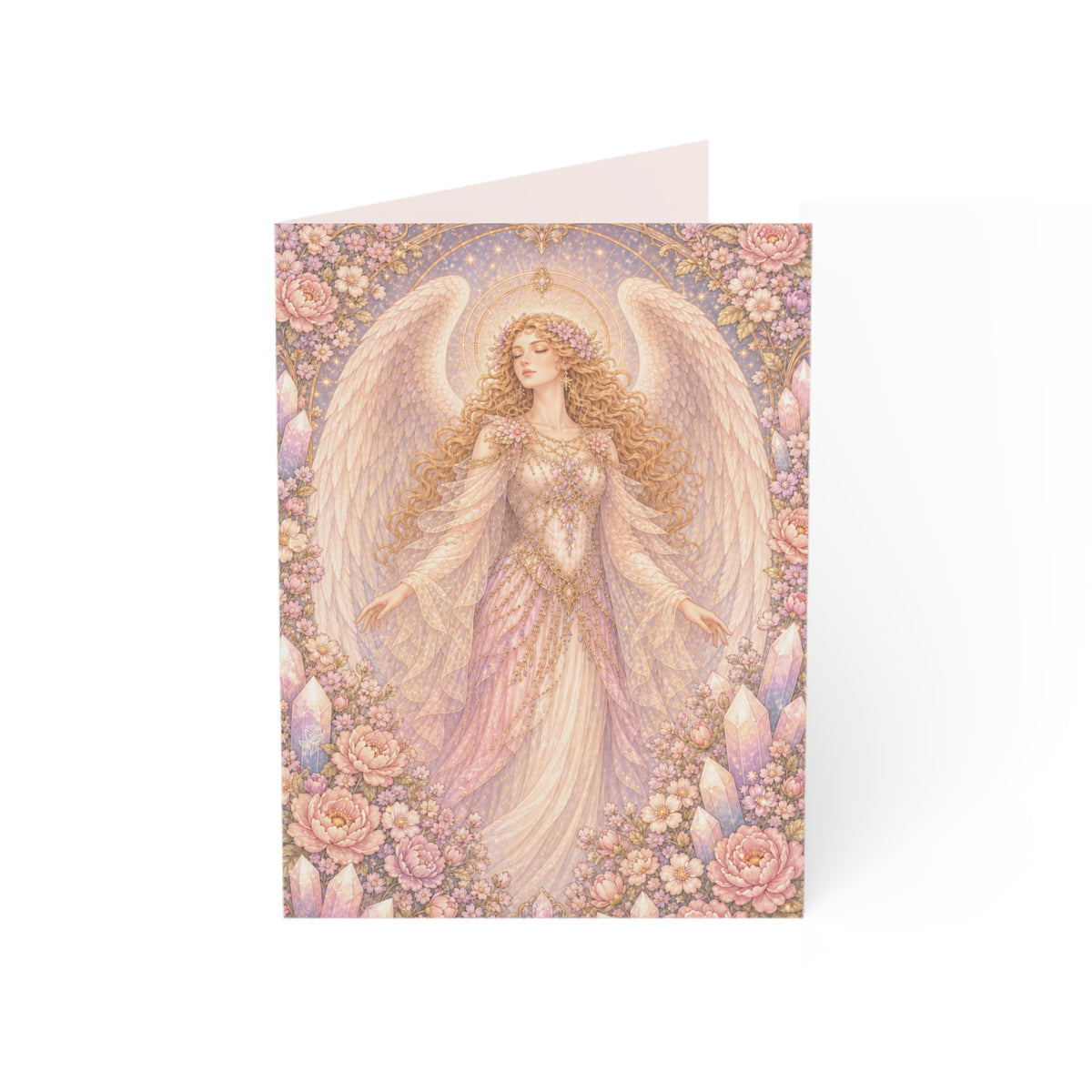 Archangel Glory (Archeia Shekinah) Greeting Card — Feminine Presence of Metatron Sympathy & Encouragement Note (1/10/30/50 pcs)
