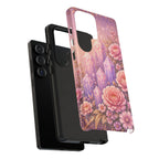 Samsung Galaxy Crystal Garden Phone Case — Pink Floral Crystal Phone Cover