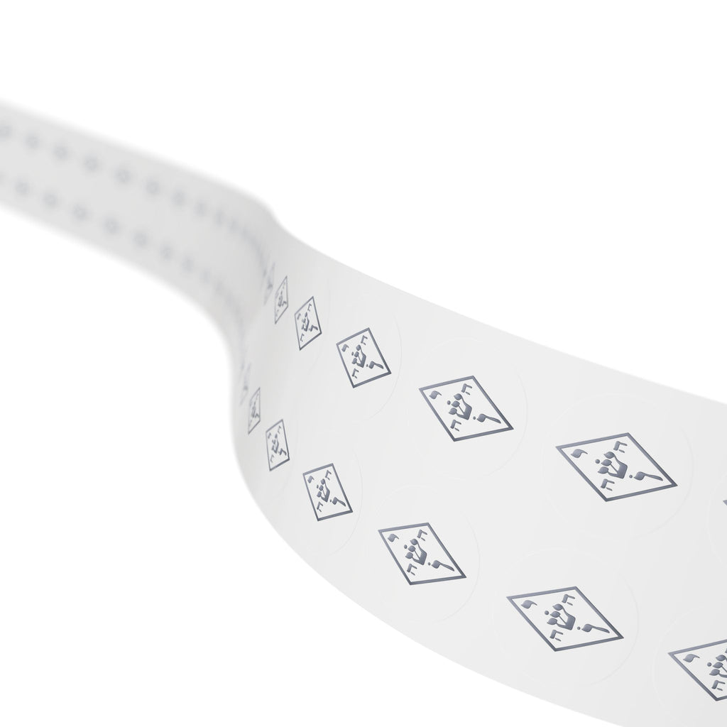 Silver The Yoshua Radionic Symbol - Round Sticker Roll