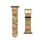 Bodhisattva Kuan Yin's Lotus Garden iWatch Band — Kwan Yin (Chenrezig) Vintage Lotus Pattern Strap for Apple Watch
