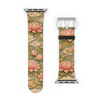 Bodhisattva Kuan Yin's Lotus Garden iWatch Band — Kwan Yin (Chenrezig) Vintage Lotus Pattern Strap for Apple Watch
