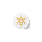 Gold Metatron's Cube Round Sticker Rolls — Sacred Geometry Labels (Pack)