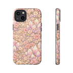 iPhone Case — Angelic Crystal Garden Phone Case — Pink Floral Quartz Protective Cover