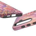 Samsung Galaxy Crystal Garden Phone Case — Pink Floral Crystal Phone Cover