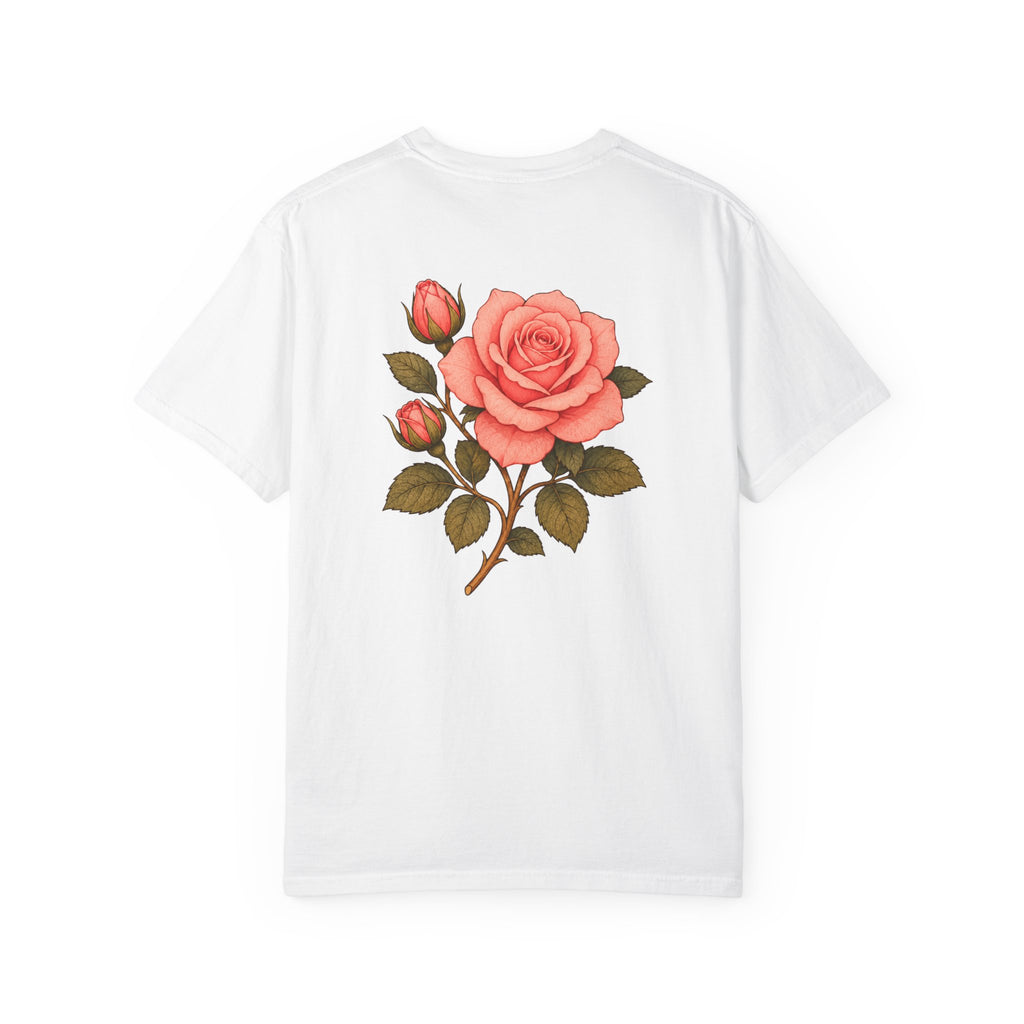 The Sisterhood of the Rose T-Shirt — Master Nada's Vintage Floral Chest & Back Print