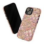 iPhone Case — Angelic Crystal Garden Phone Case — Pink Floral Quartz Protective Cover