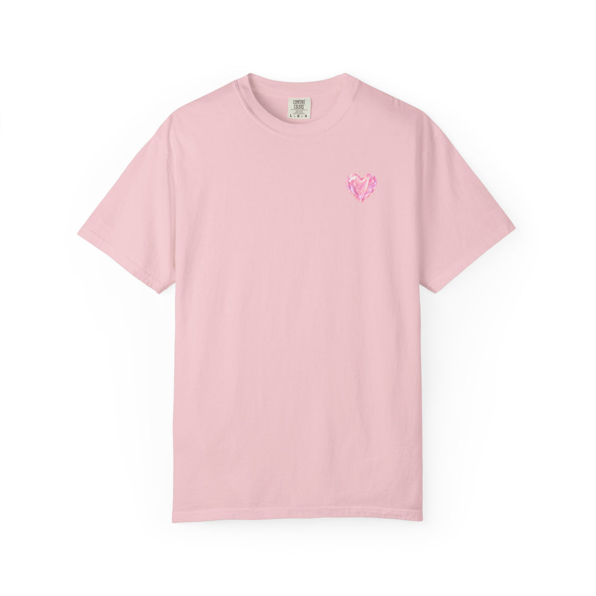 Pink Crystalline Diamond Heart T-Shirt — Crystal Heart Tee