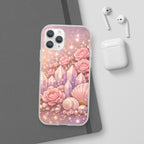 iPhone Case Lemurian Rose Crystal Garden — Sparkling Pastel Floral iPhone Cover